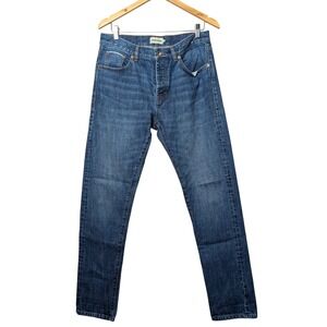 Taylor Stitch Jeans Mens 32x32 Blue Slim Fit Organic Cotton Denim Button Fly